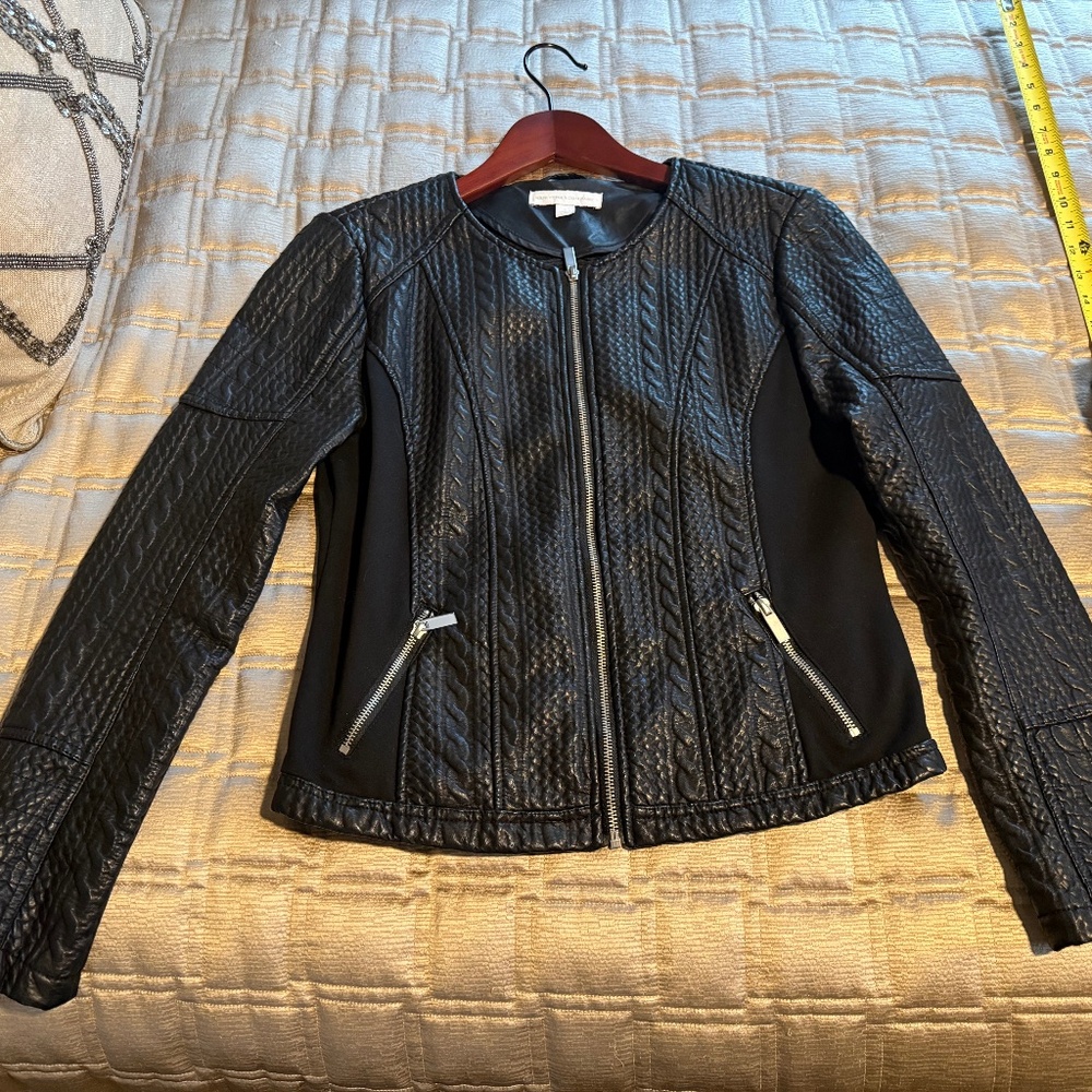 BLACK MOTO JACKET SIZE M
